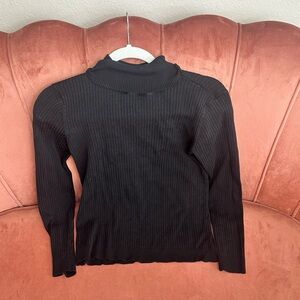 Chico's Black Ribbed Knit Top